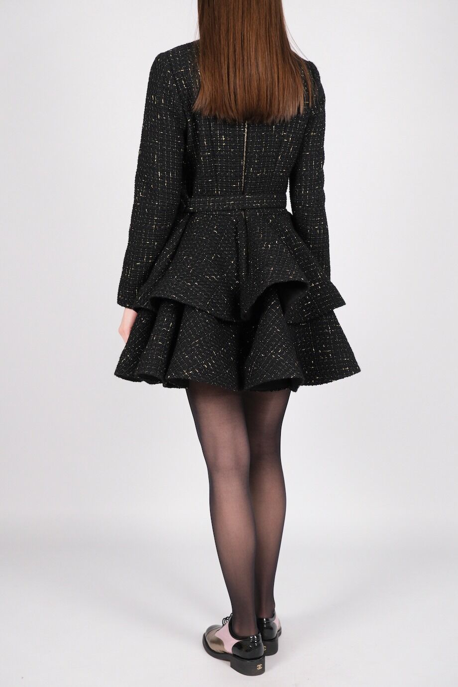 image 3 Платье из букле чёрного цвета с пышной юбкой