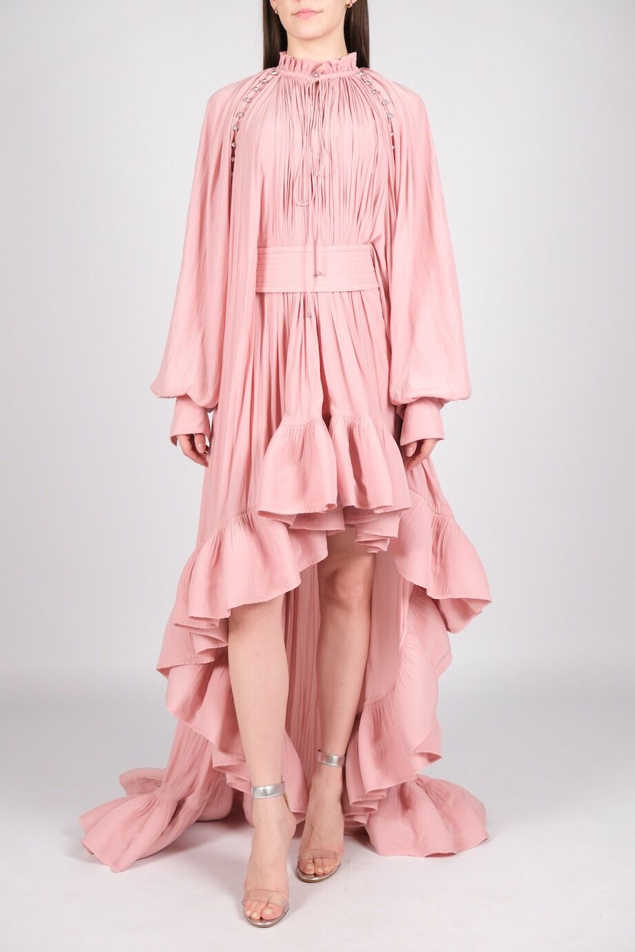 image 1 Платье нежно-розового цвета с воланами