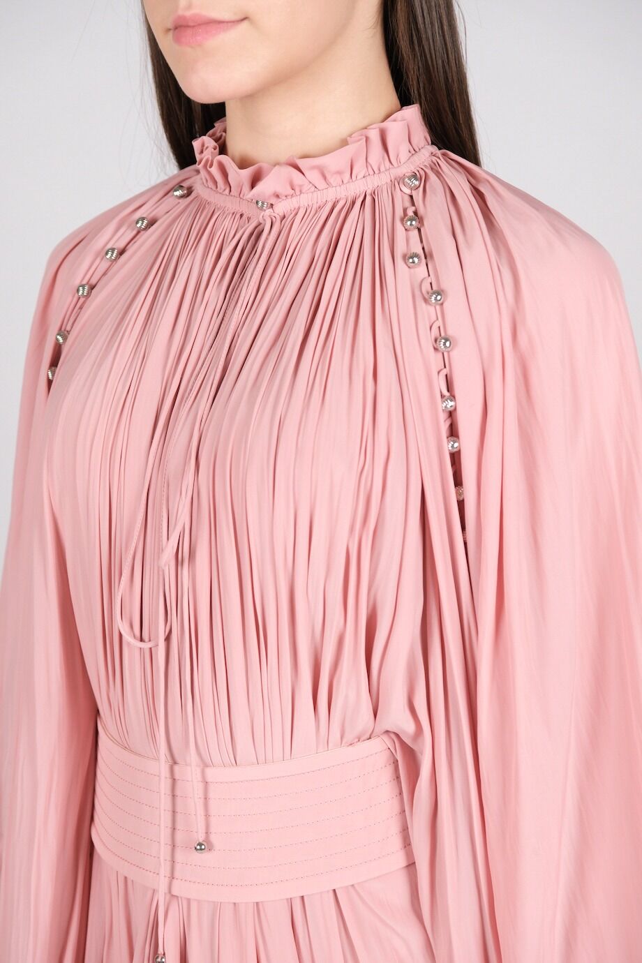 image 3 Платье нежно-розового цвета с воланами