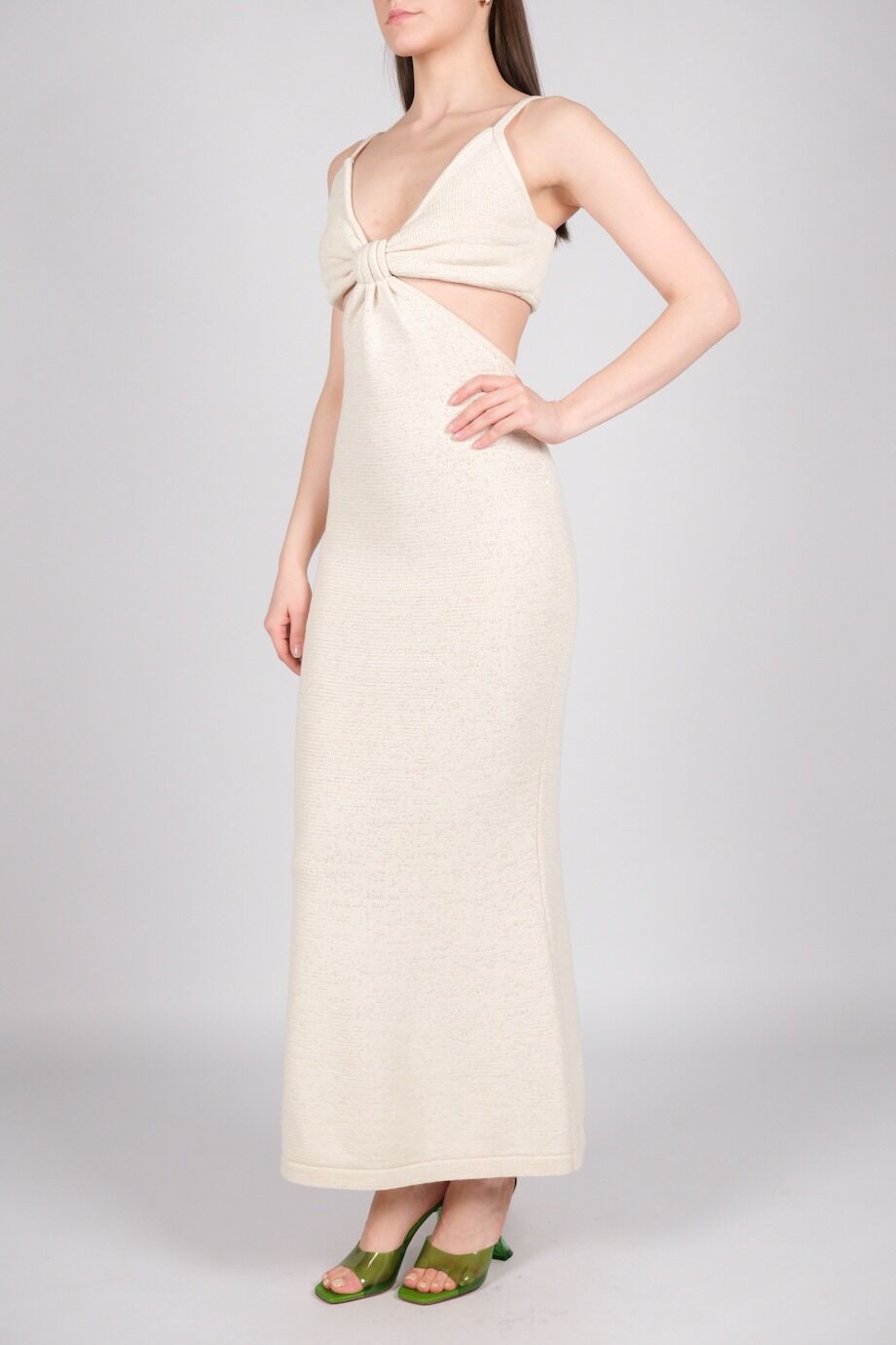 image 2 Платье молочного цвета с узлом