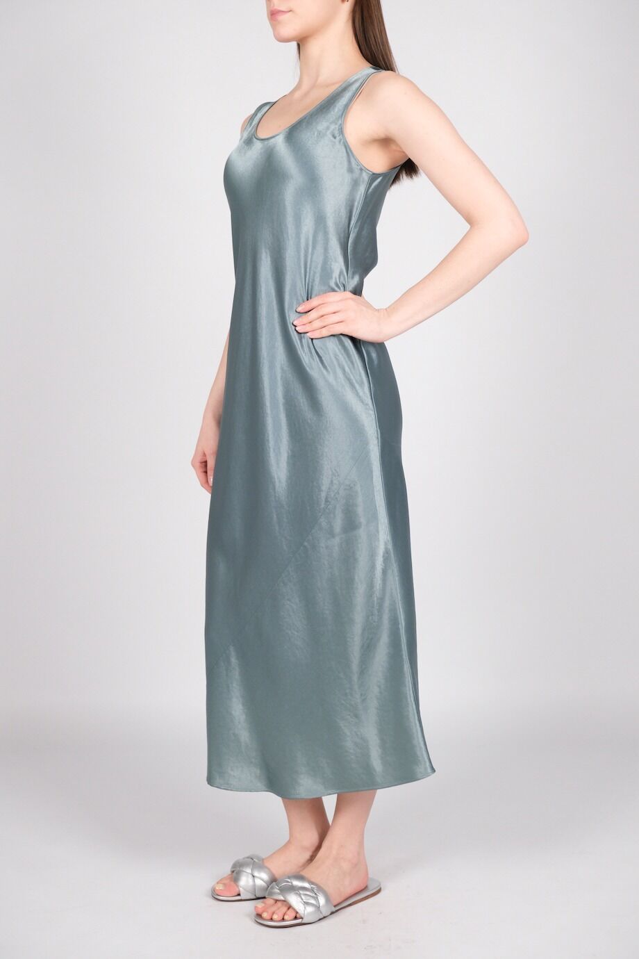 image 2 Платье серо-бирюзового цвета