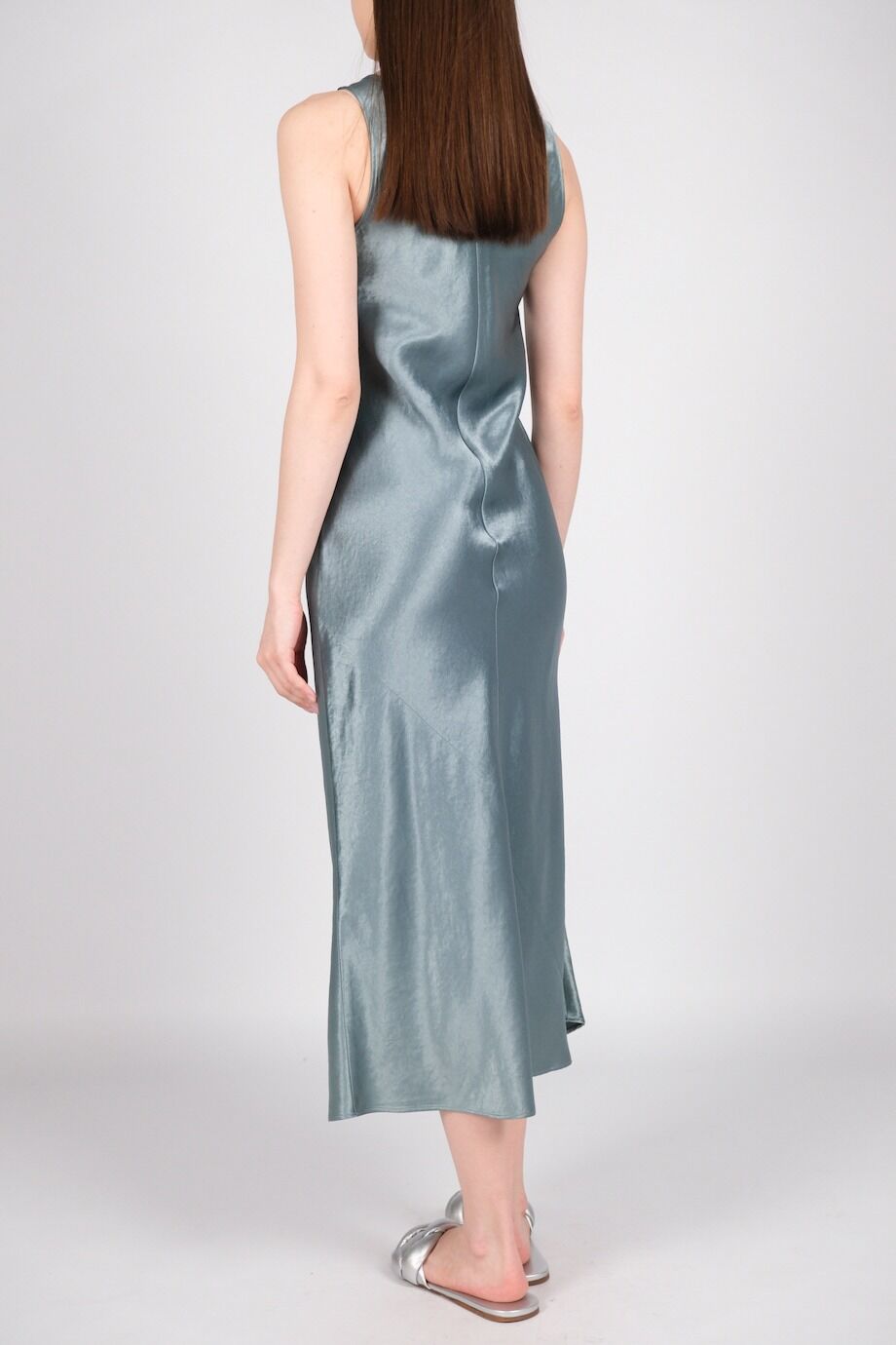 image 3 Платье серо-бирюзового цвета