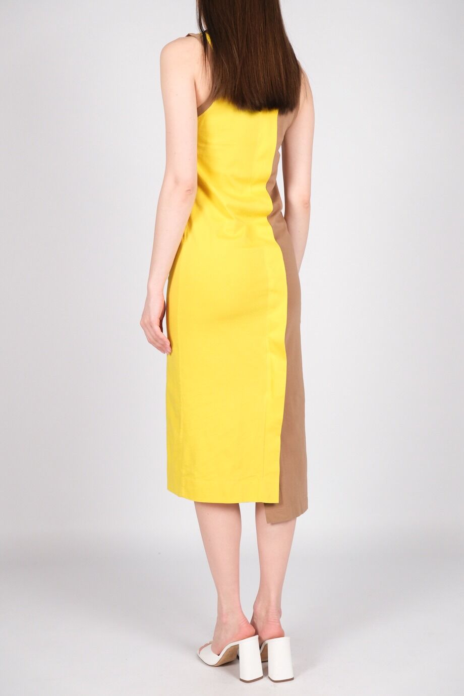 image 3 Платье жёлто-коричневого цвета