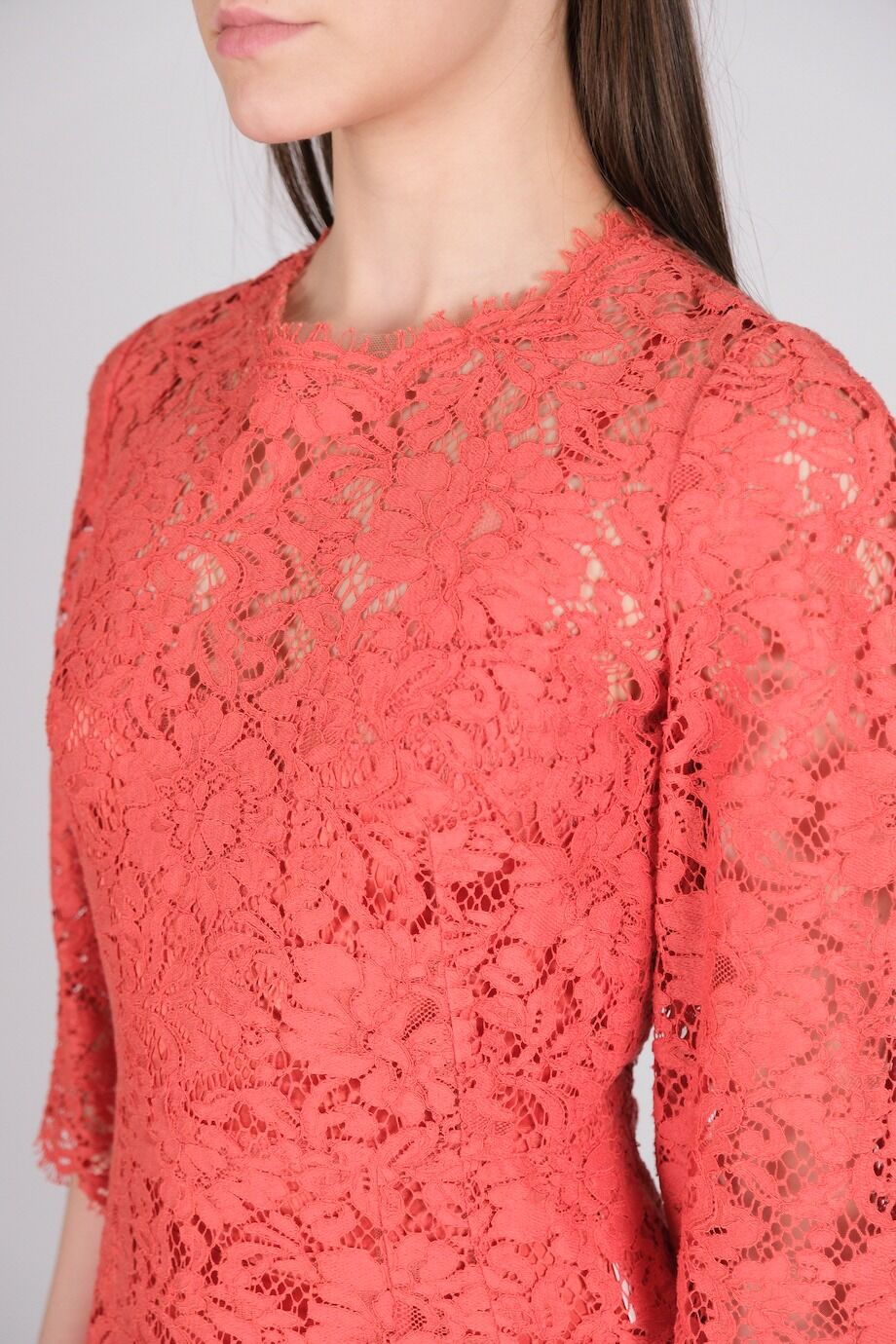 image 4 Платье из кружева оранжевого цвета