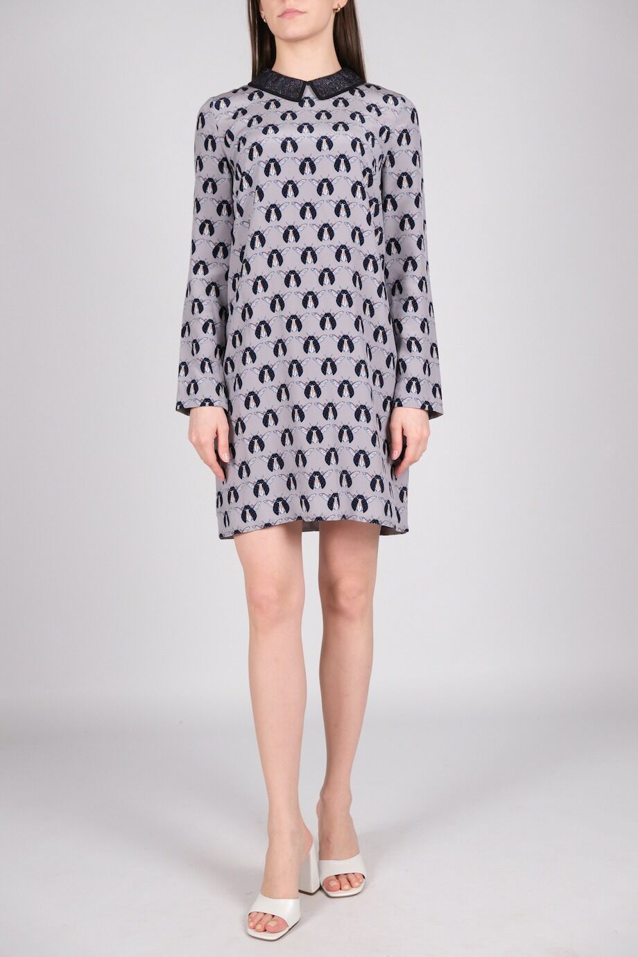 image 1 Шёлковое платье со съёмным воротником