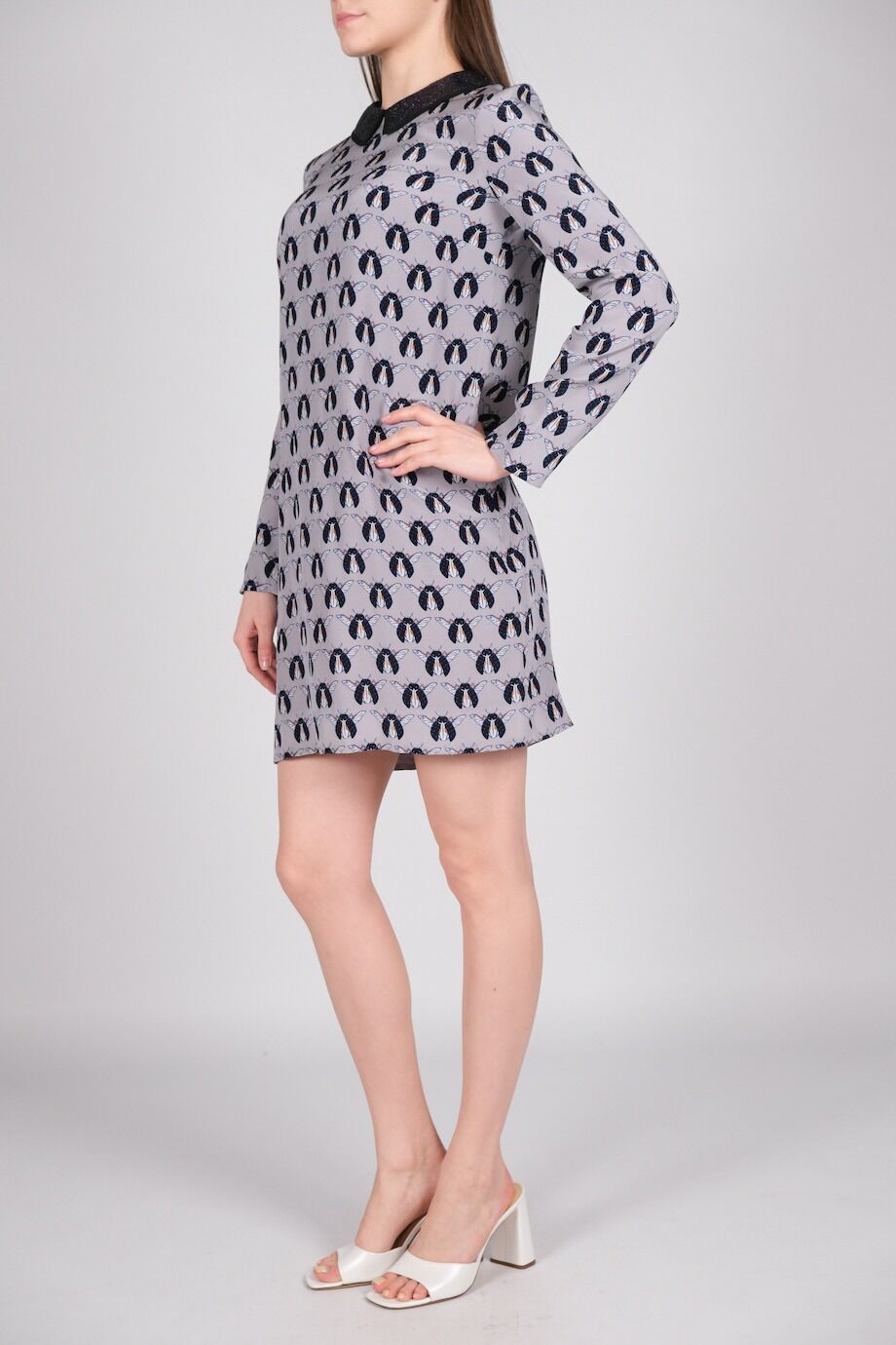 image 2 Шёлковое платье со съёмным воротником