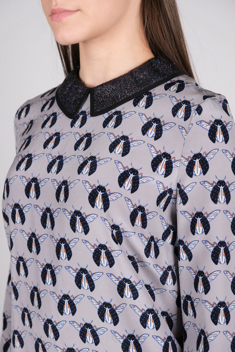 image 4 Шёлковое платье со съёмным воротником