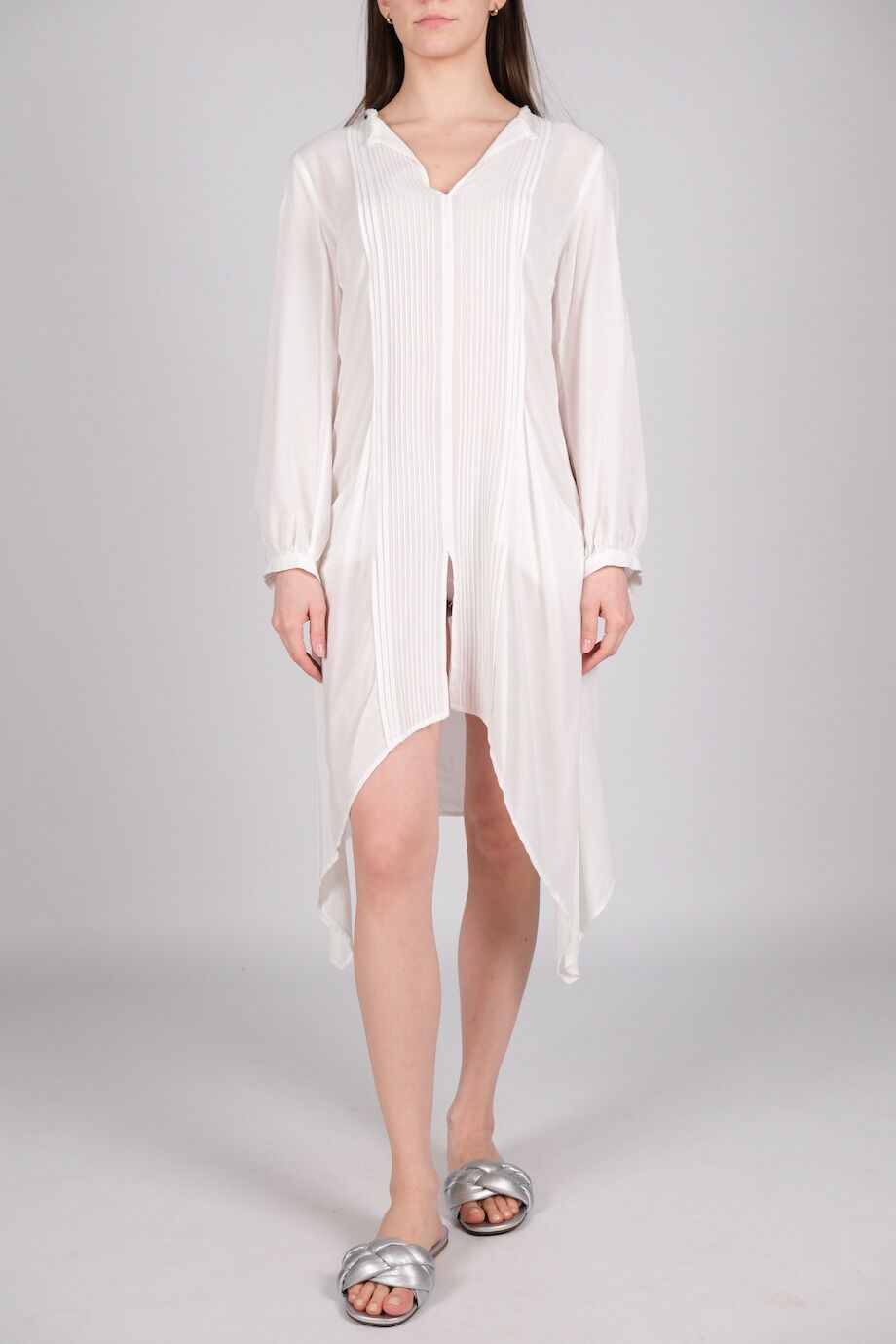 image 1 Платье-туника белого цвета