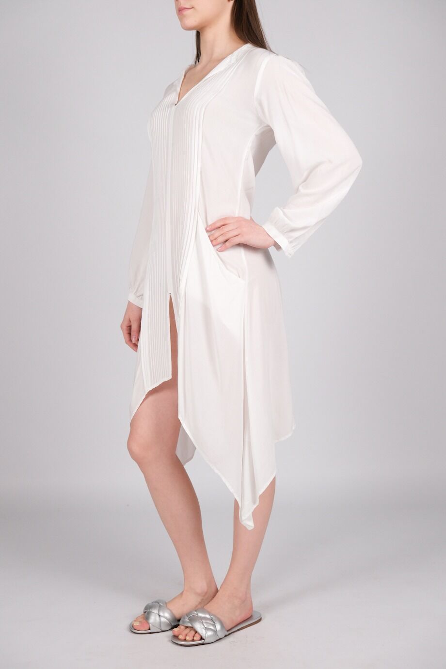 image 2 Платье-туника белого цвета