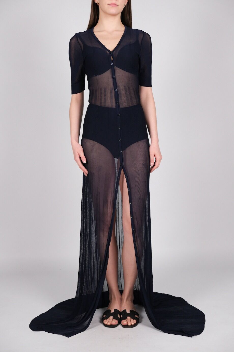 image 1 Пляжное платье темно-синего цвета