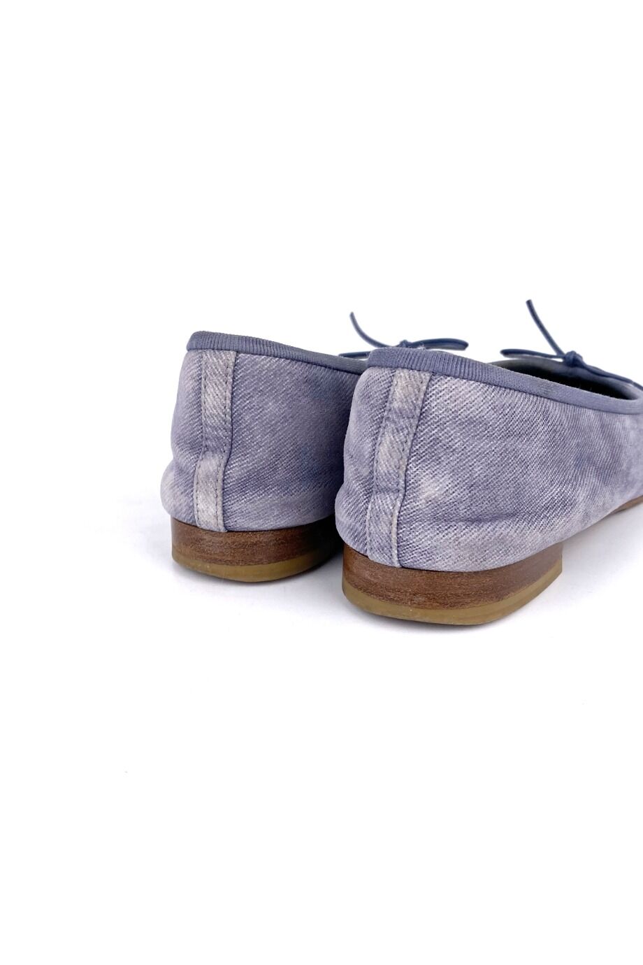 image 4 Балетки текстильные голубого цвета