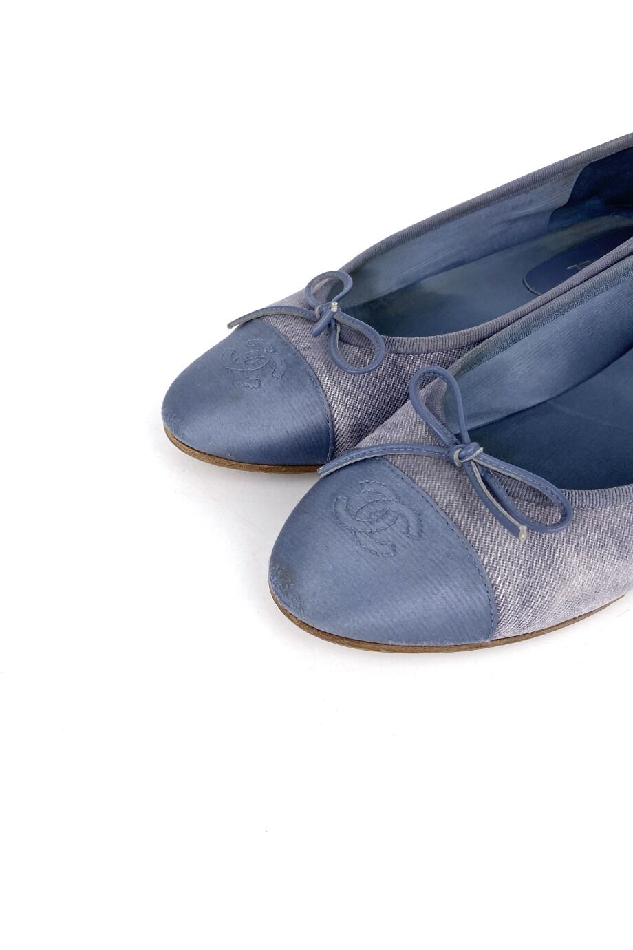 image 3 Балетки текстильные голубого цвета