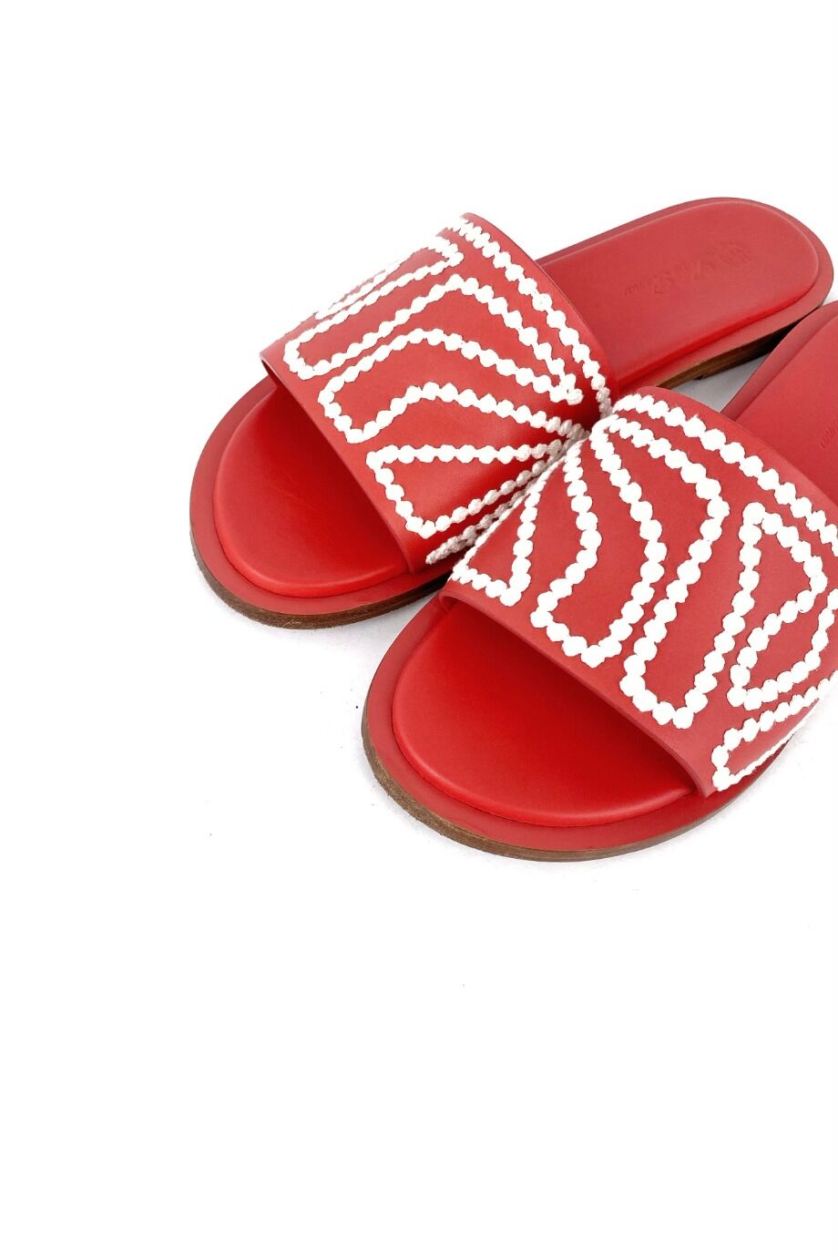 image 3 Шлепанцы кораллового цвета с орнаментом