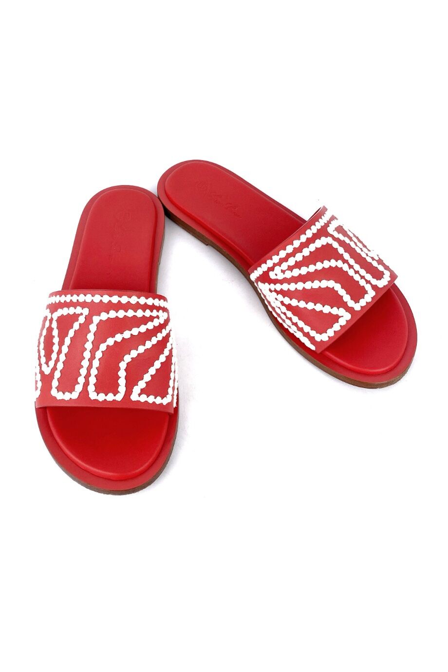 image 2 Шлепанцы кораллового цвета с орнаментом