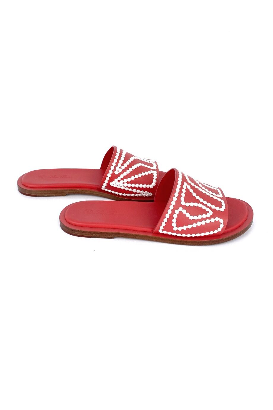 image 5 Шлепанцы кораллового цвета с орнаментом