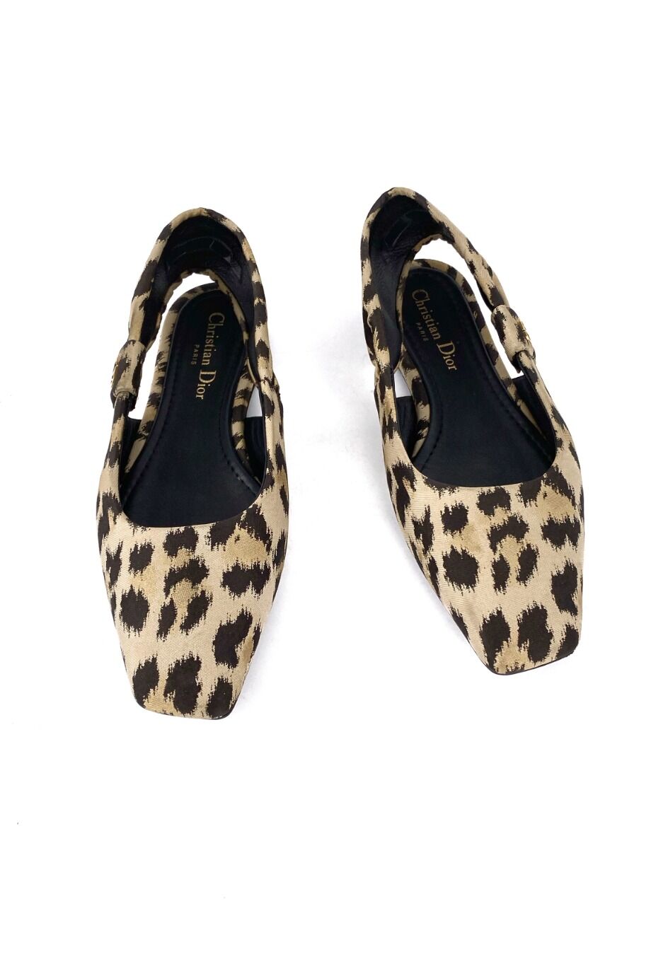 image 2 Балетки атласные с леопардовым принтом