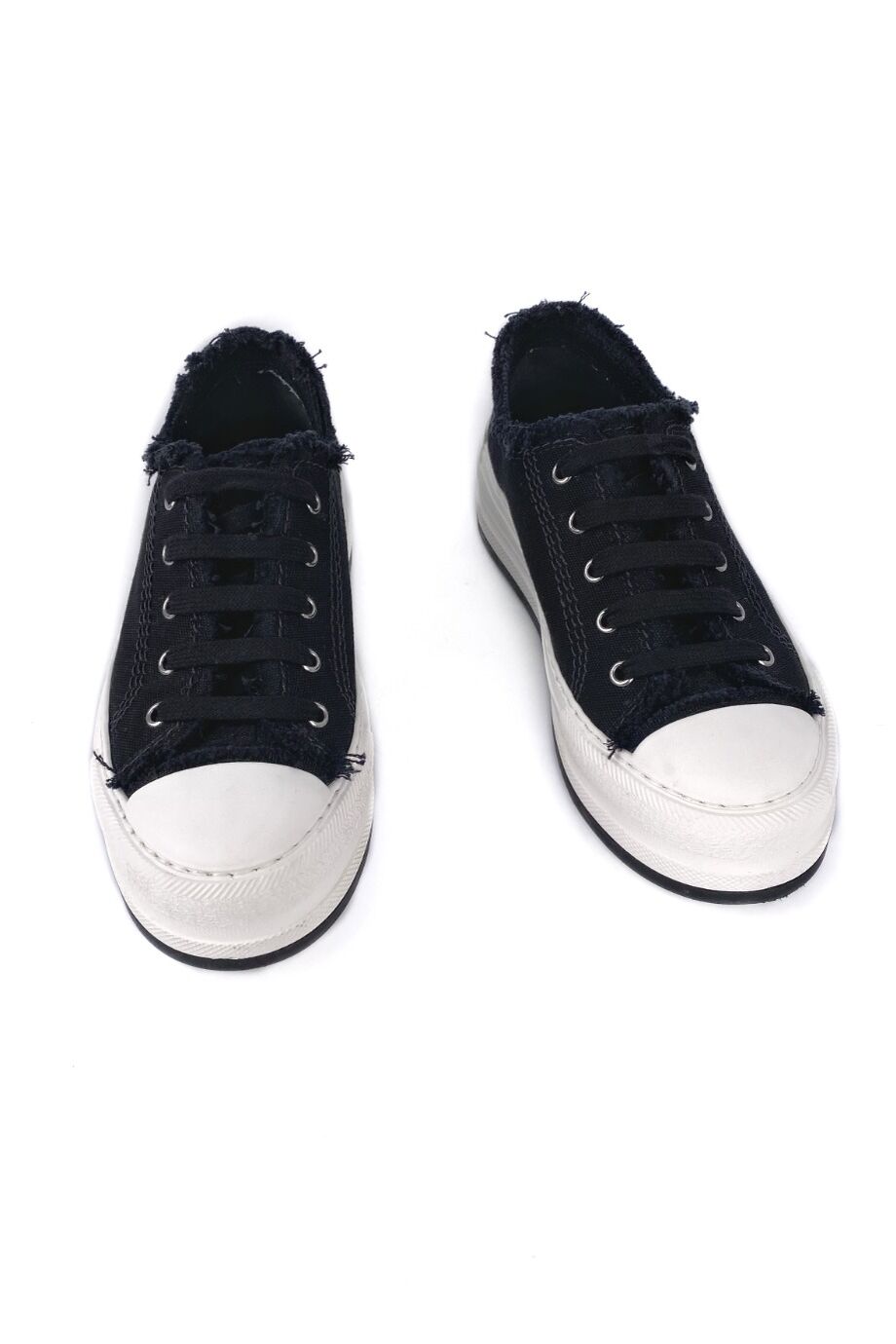 image 2 Кеды текстильные черного цвета на белой подошве