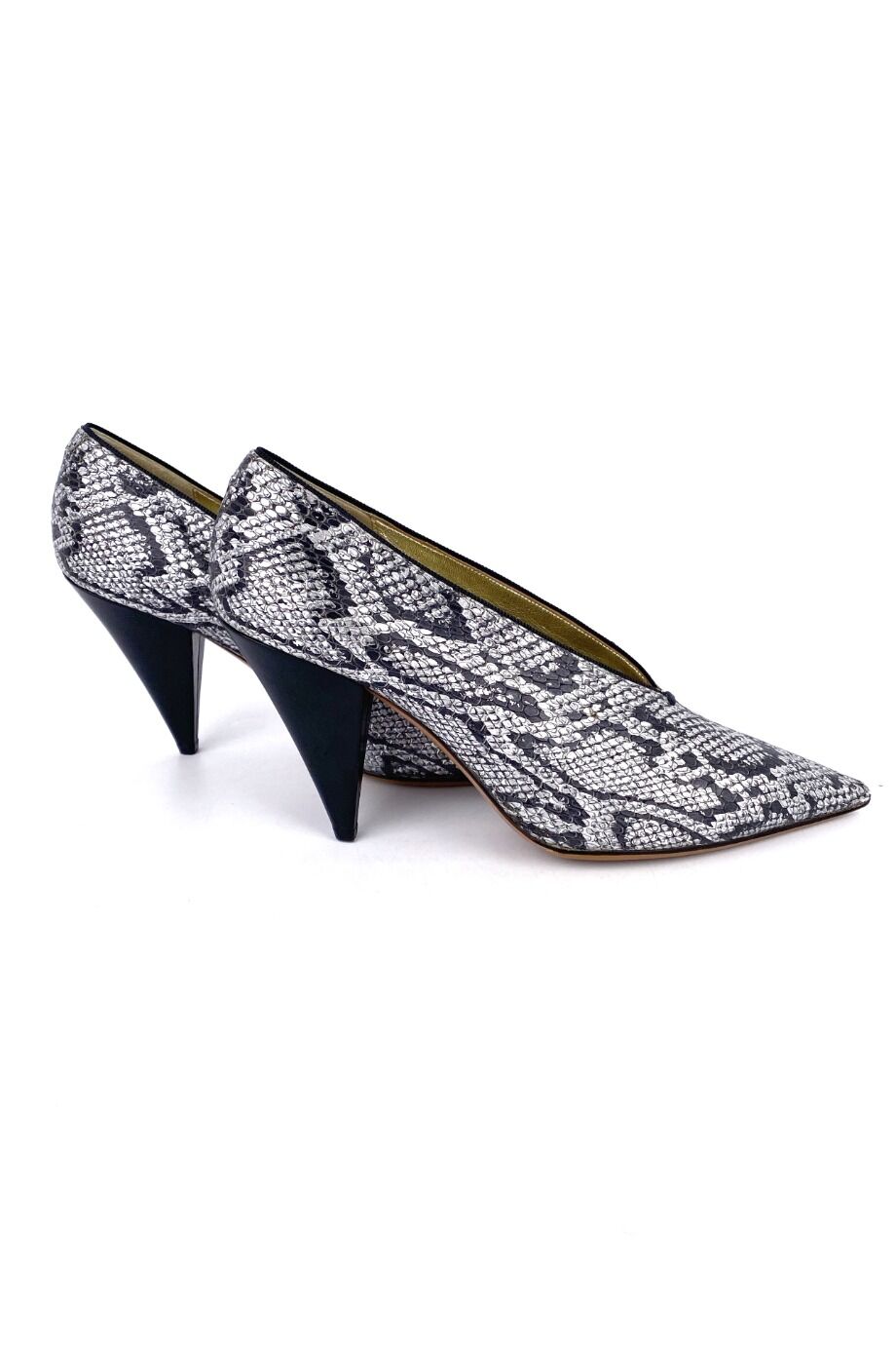 image 5 Туфли с тиснением под рептилию серебристого цвета
