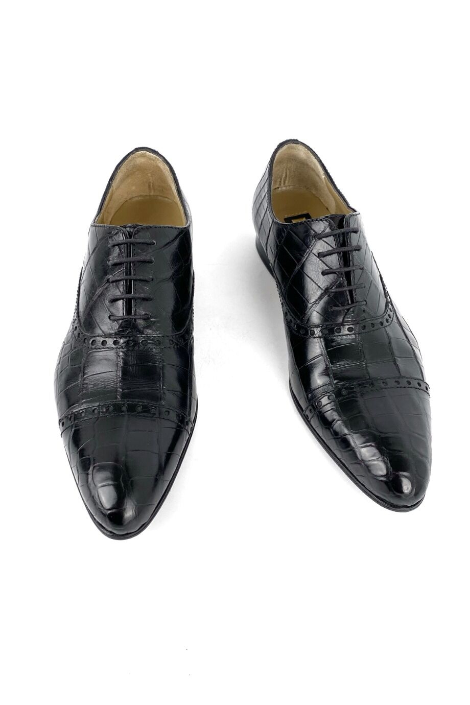 image 2 Туфли из кожи крокодила на шнуровке