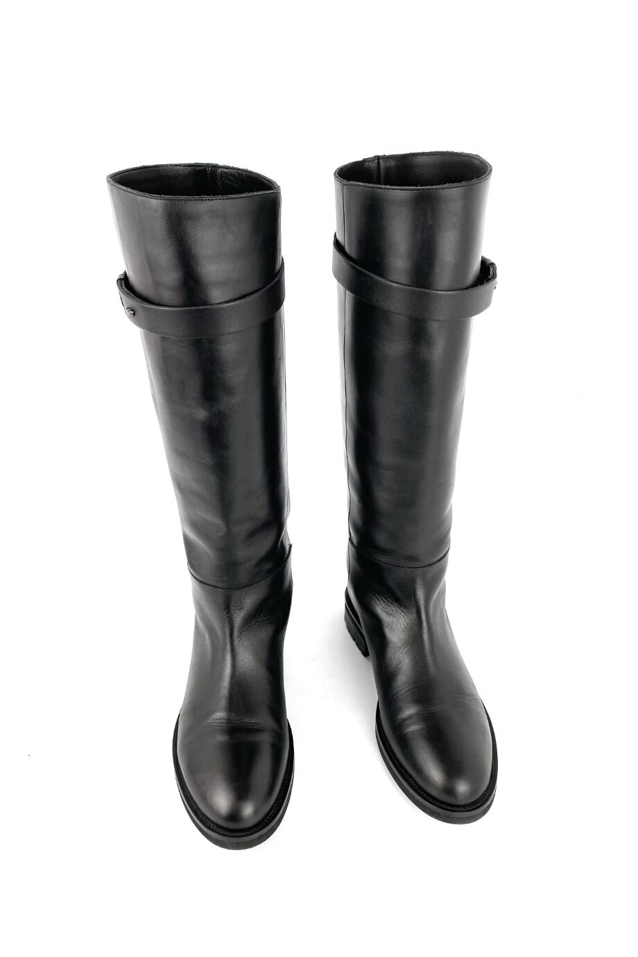 image 2 Сапоги черного цвета с круглым носиком