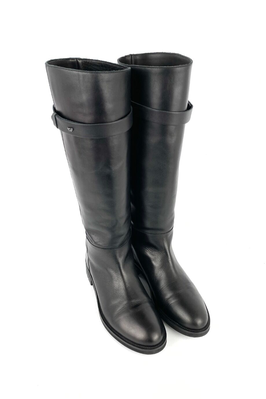 image 1 Сапоги черного цвета с круглым носиком