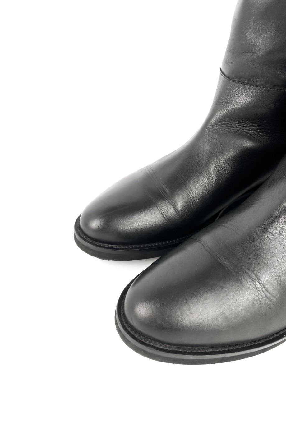 image 3 Сапоги черного цвета с круглым носиком