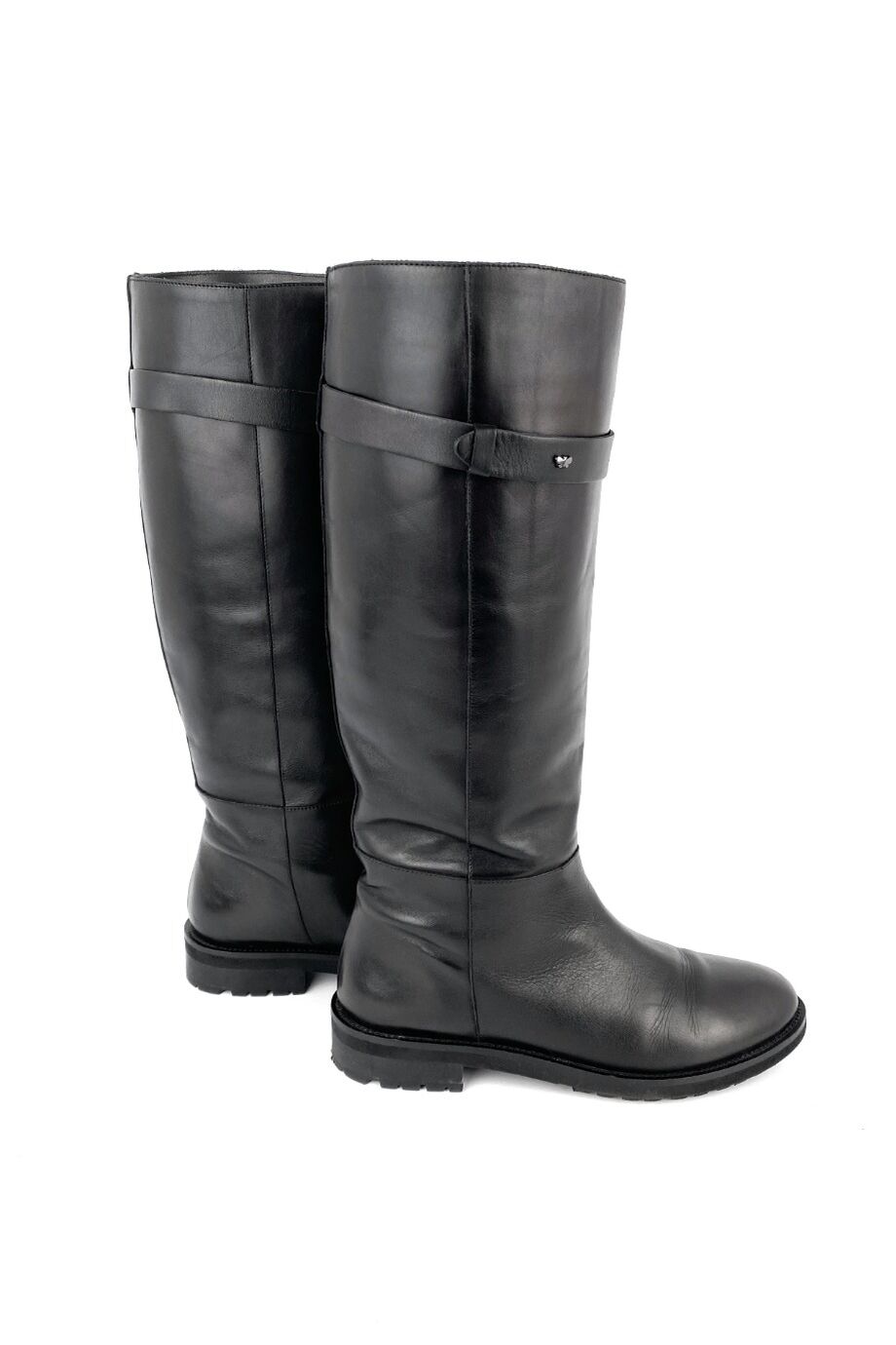 image 5 Сапоги черного цвета с круглым носиком