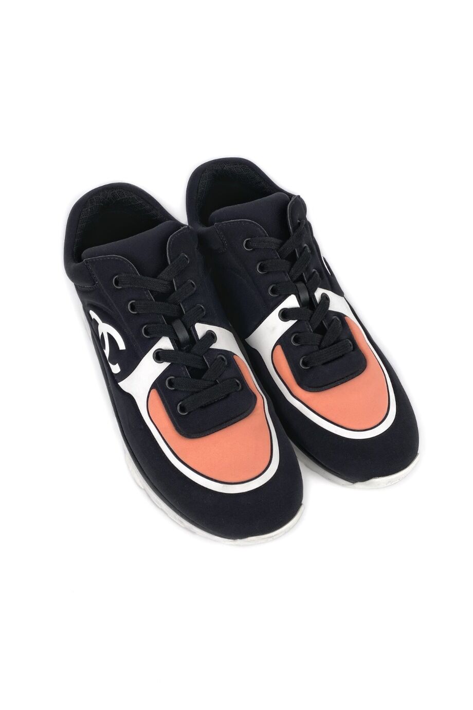 image 1 Кроссовки черного цвета с оранжевыми вставками