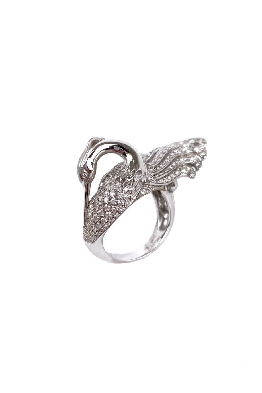 image 3 Золотое кольцо Garzas в форме лебедя с бриллиантами