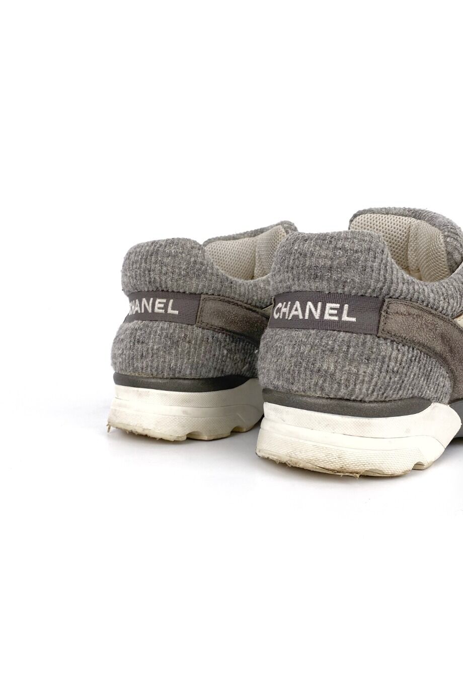 image 4 Кроссовки комбинированные белые с серым