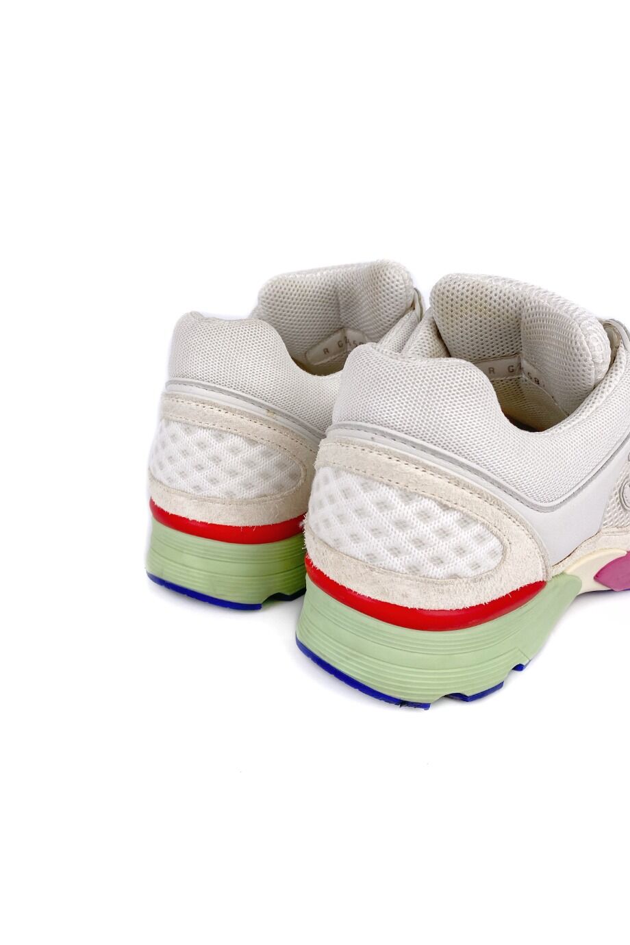 image 4 Кроссовки белого цвета с разноцветной подошвой