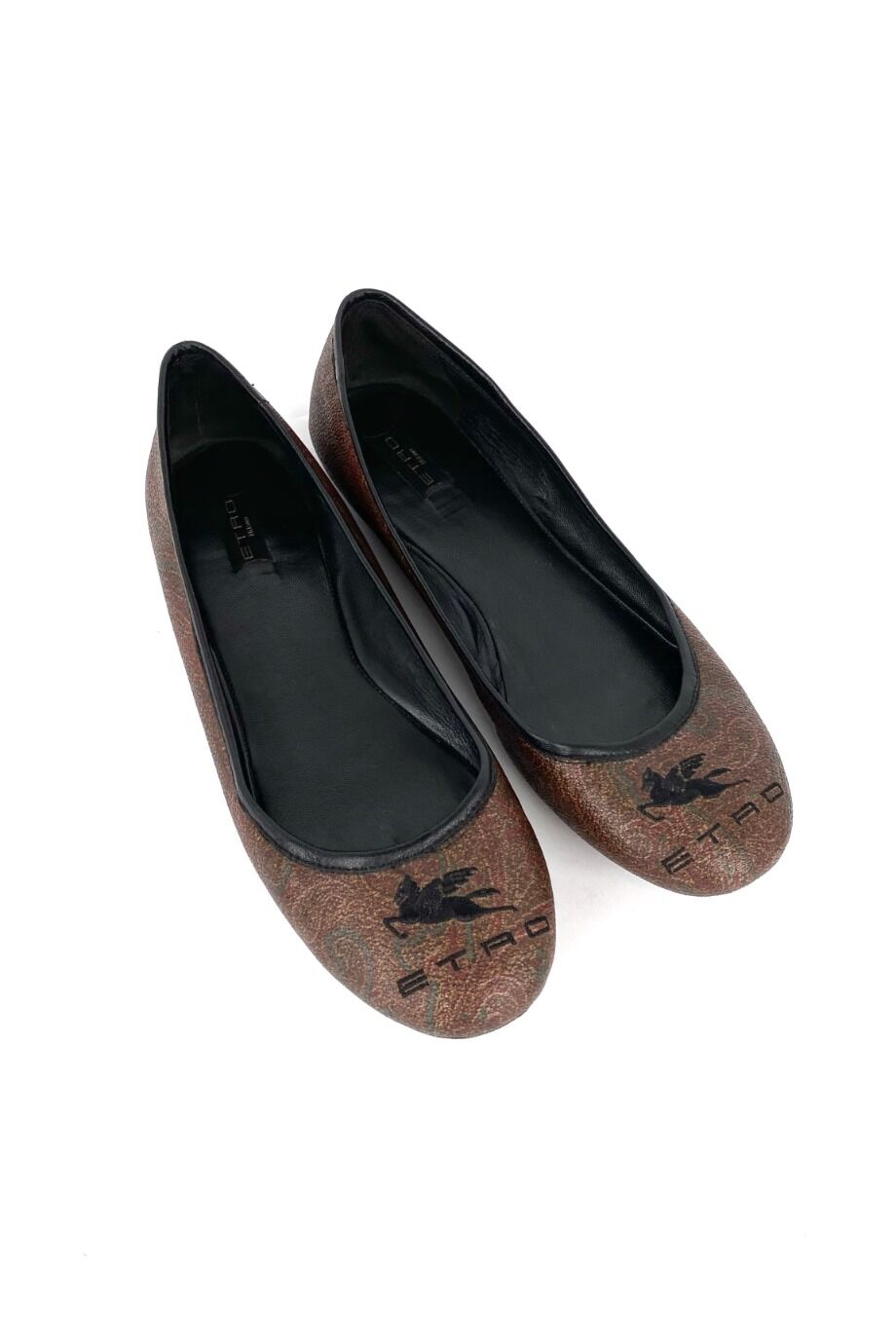 image 1 Балетки с принтом пейсли коричневого цвета