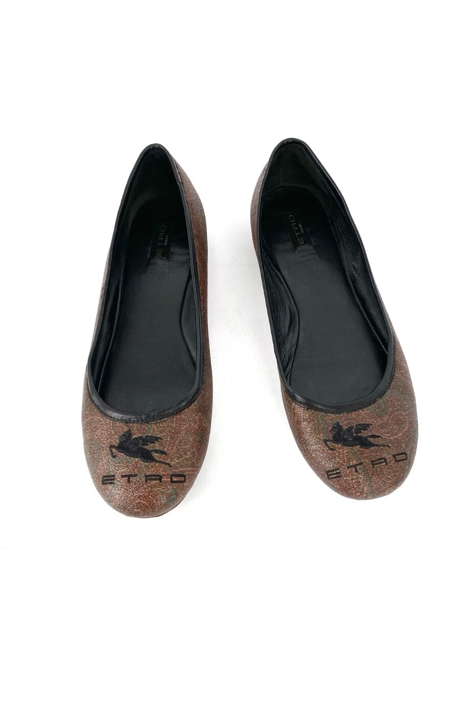 image 2 Балетки с принтом пейсли коричневого цвета