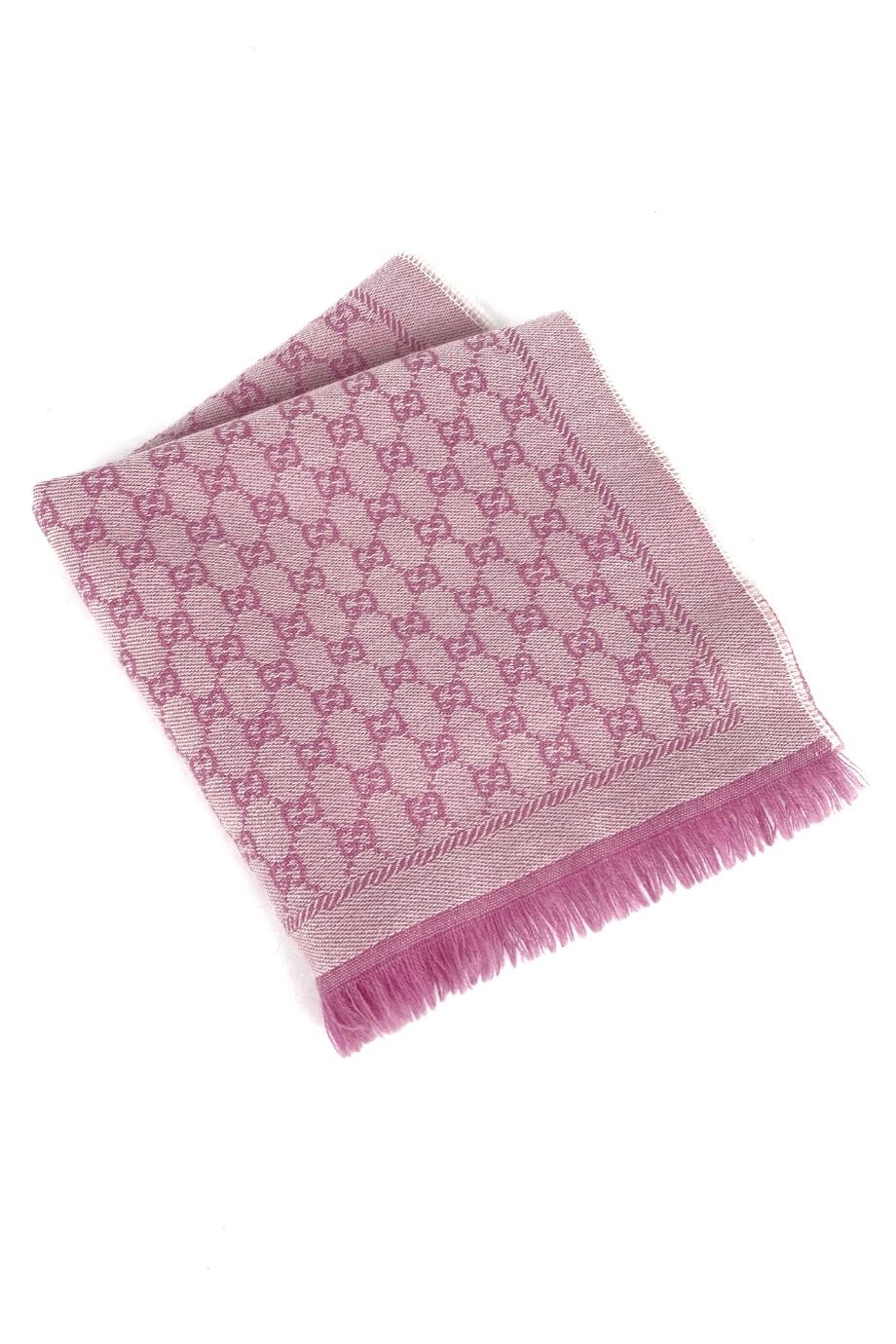 image 1 Двусторонний шарф розового цвета в монограмму