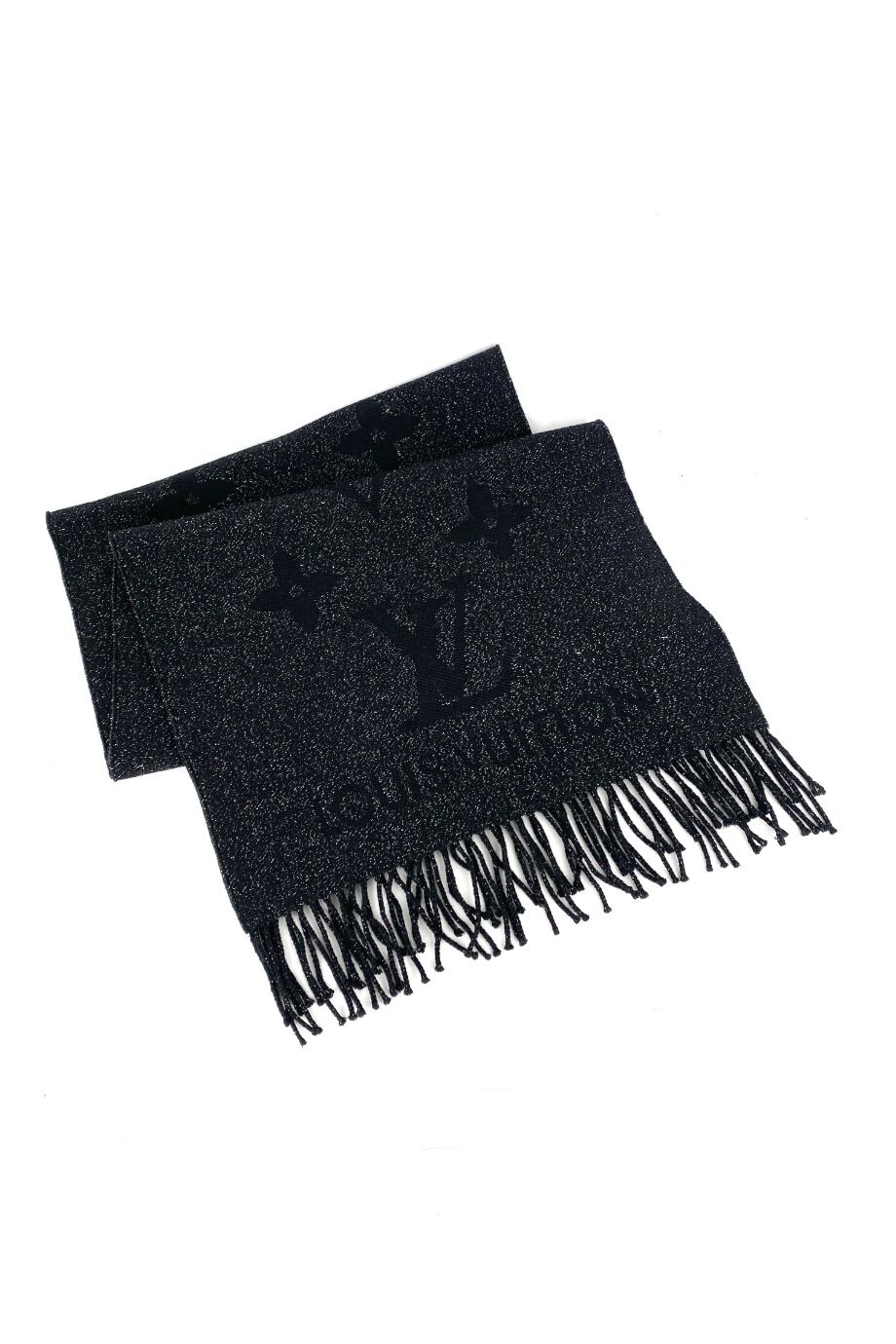 image 1 Шарф с люрексом черного цвета