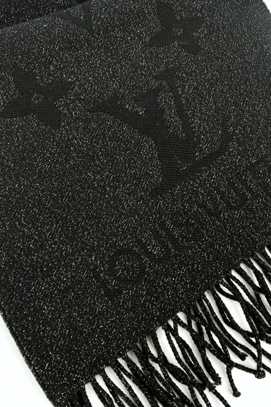 image 2 Шарф с люрексом черного цвета