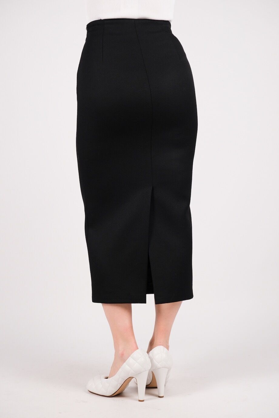 image 4 Юбка миди черного цвета