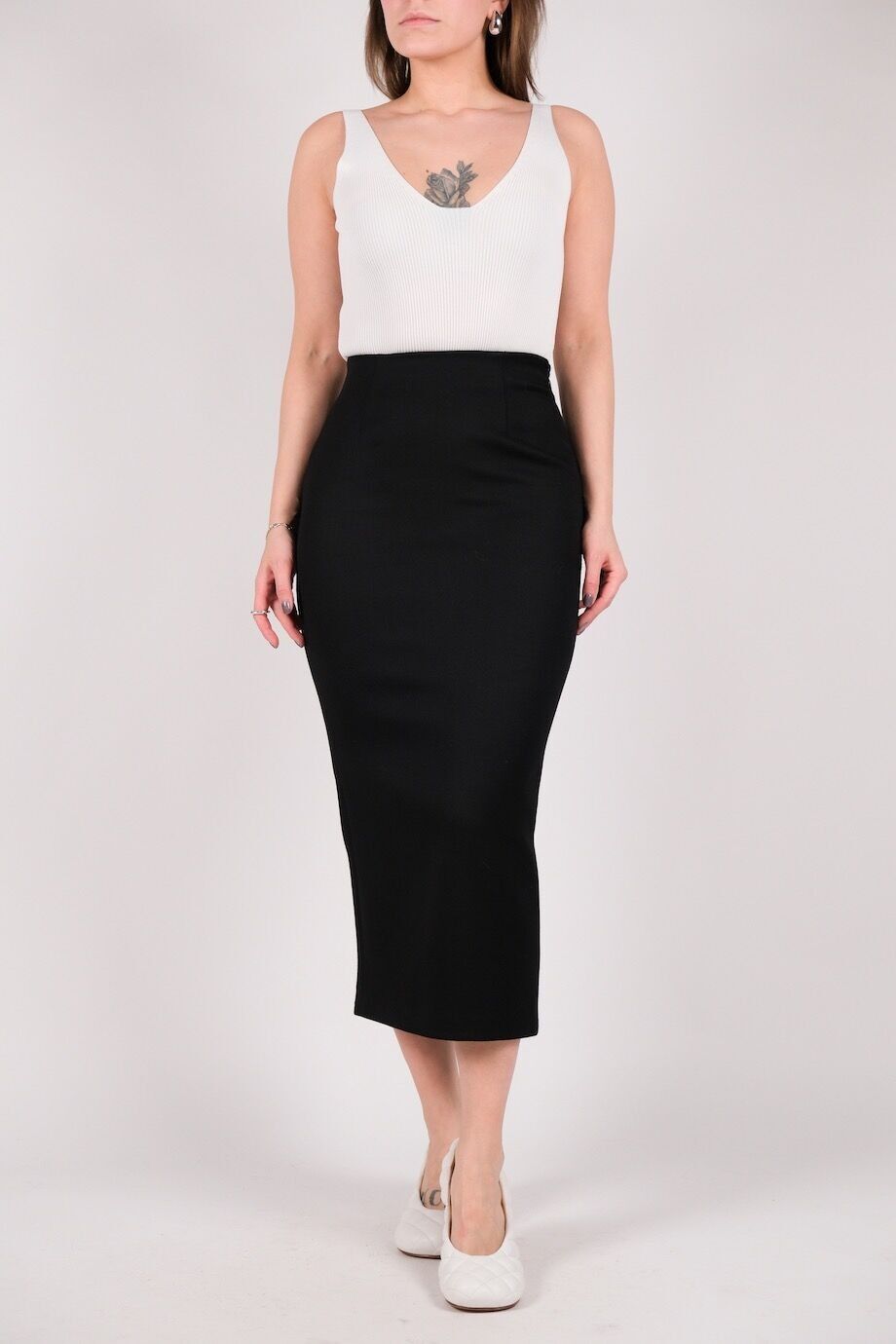 image 1 Юбка миди черного цвета