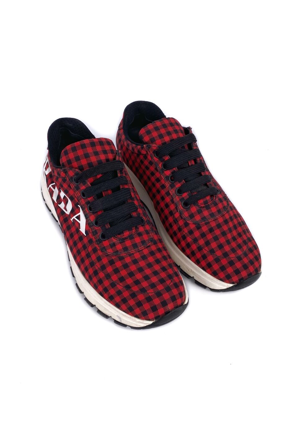 image 1 Кроссовки из нейлона в красную клетку