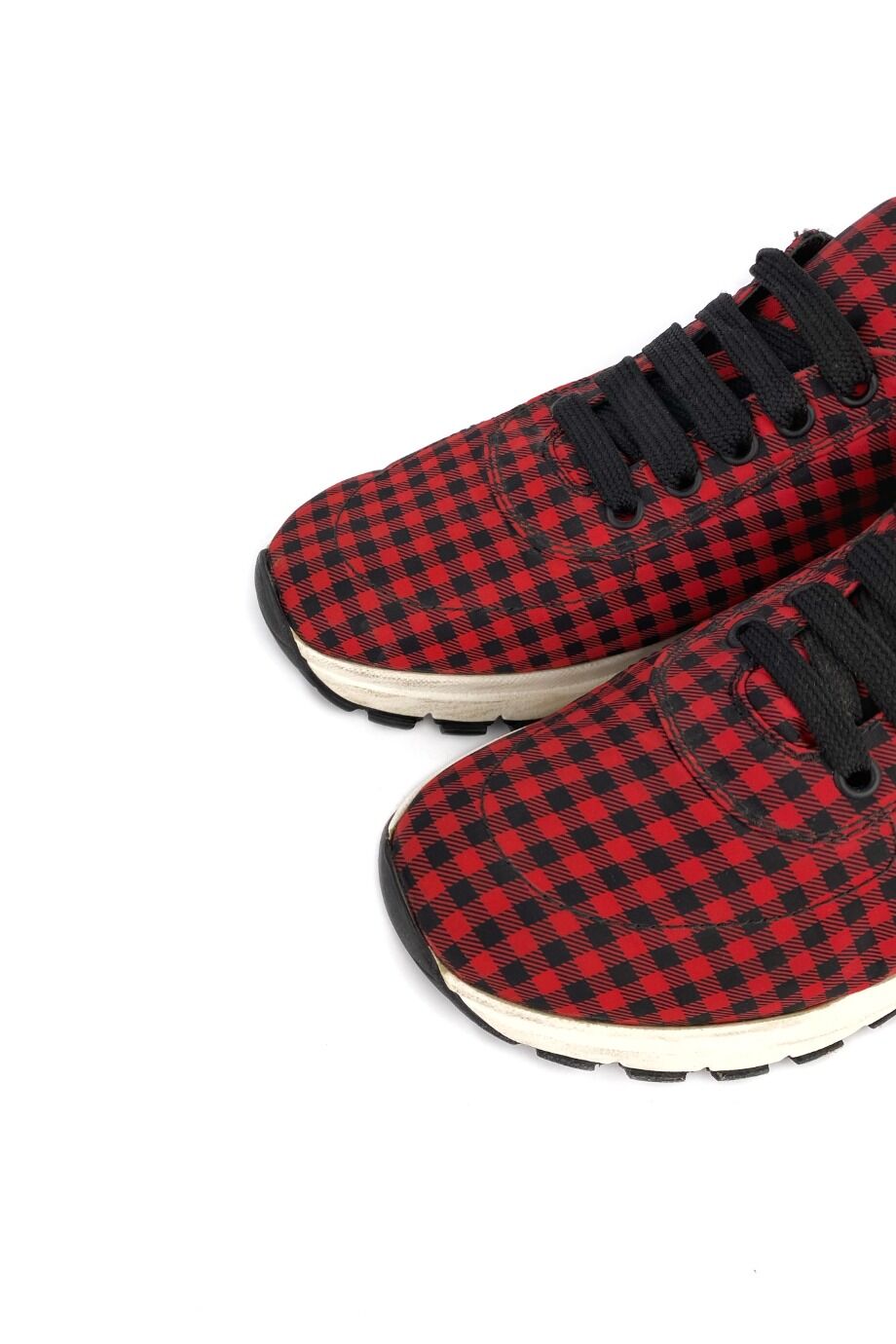 image 3 Кроссовки из нейлона в красную клетку