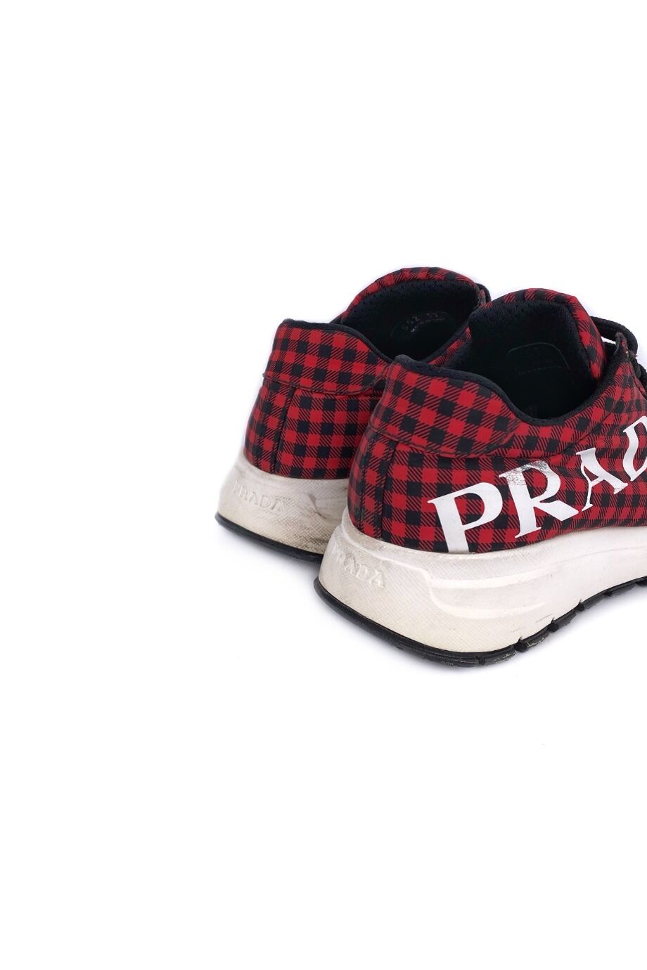 image 4 Кроссовки из нейлона в красную клетку