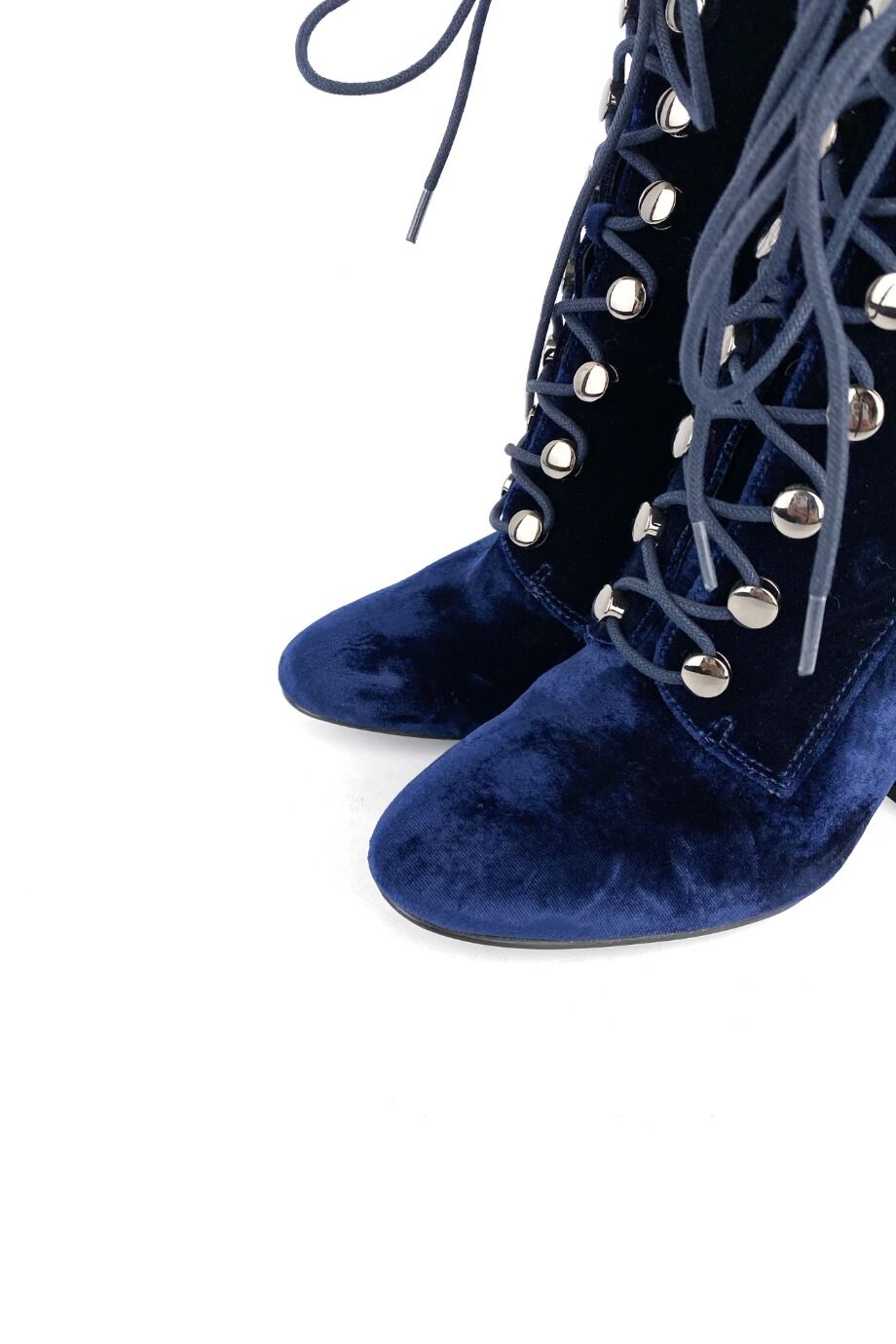image 3 Велюровые ботильоны синего цвета