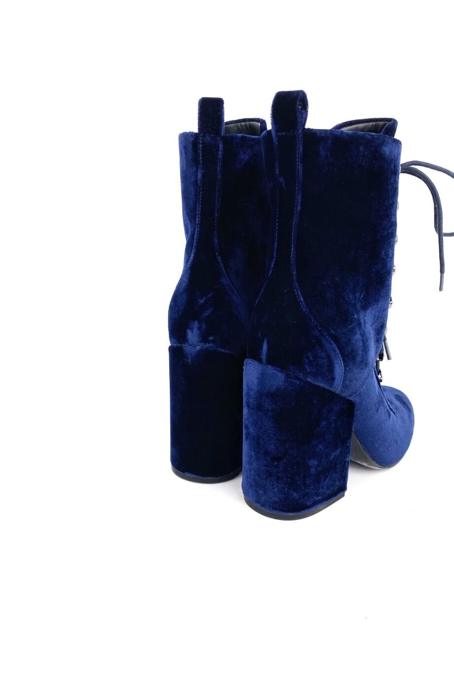 image 4 Велюровые ботильоны синего цвета