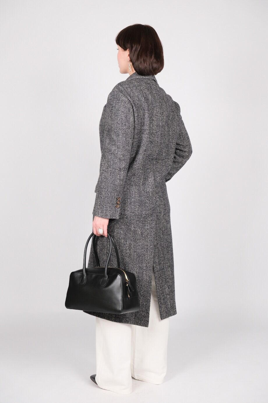 image 3 Двубортное пальто в елочку