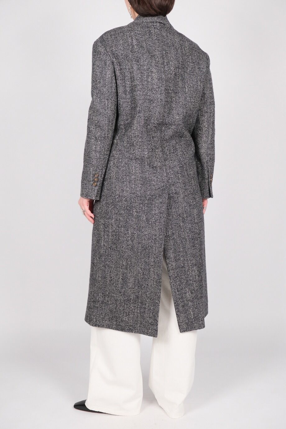 image 6 Двубортное пальто в елочку