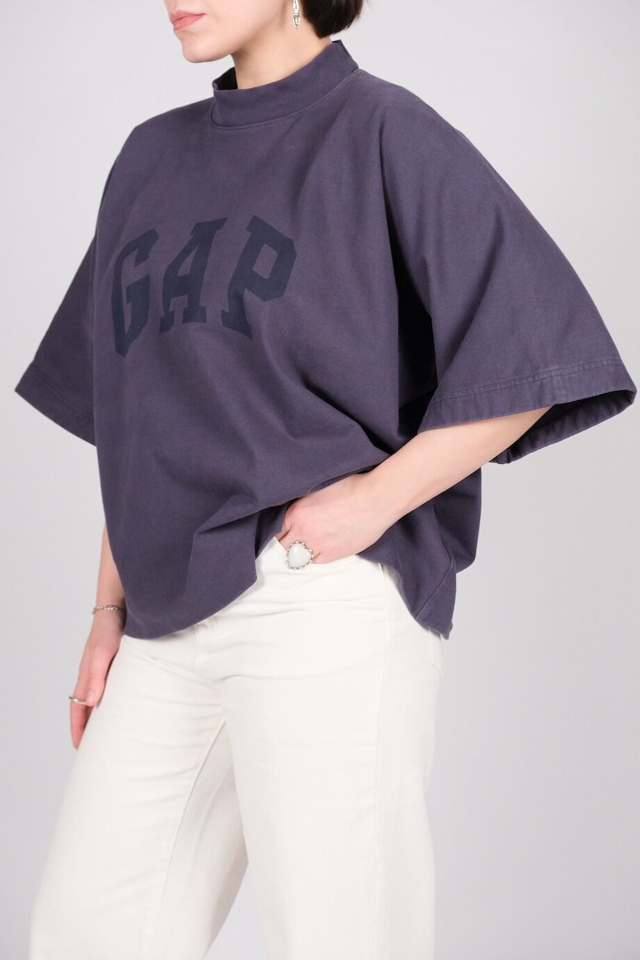 image 5 Футболка черничного цвета с принтом на спине