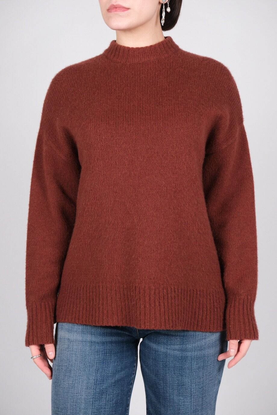 image 1 Кашемировый свитер кирпичного цвета
