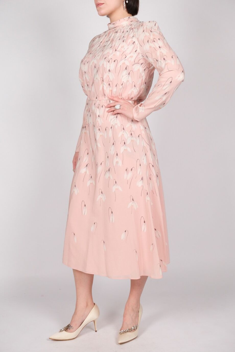 image 2 Платье розового цвета с ландышами