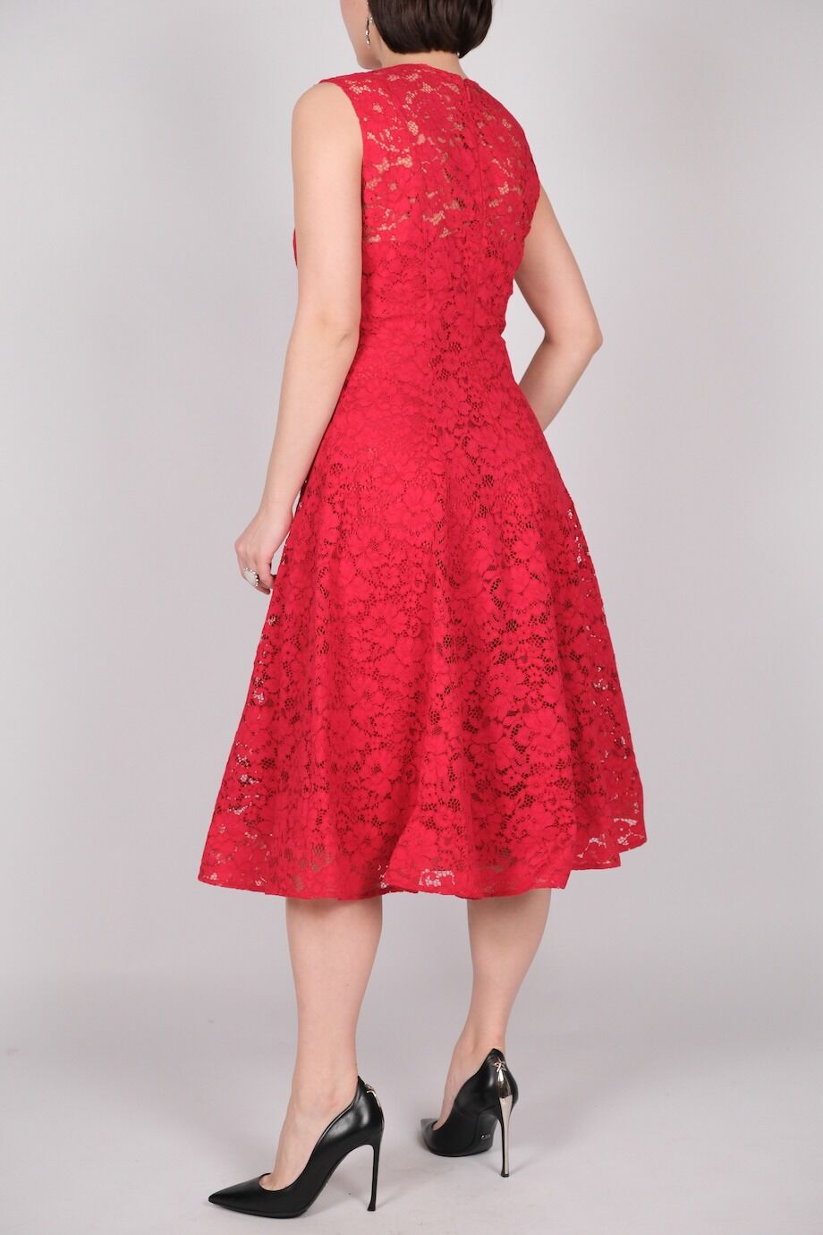 image 3 Кружевное платье красного цвета