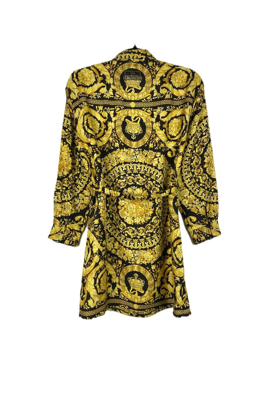 image 2 Детское шелковое платье с черно-желтым орнаментом